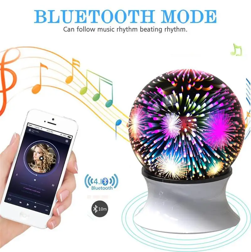 

Night Light Bluetooth Speakers Wireless LED Lamp Speaker 1200 MAh Luminous Music Player Table Lamp With Mic Hands-Free Calls