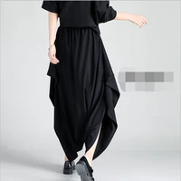 ladies pant skirt casual pants squirrel pants spring and autumn new dark elastic waist low grade design youth fashion trend pant