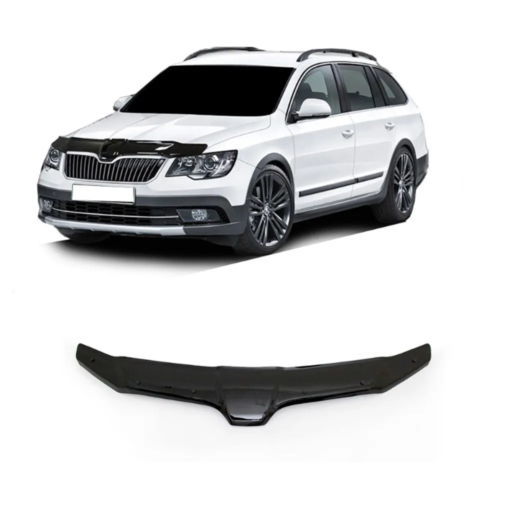 Для Skoda SuperB 2013 + передняя защита от насекомых дефлекторы капота гвардии
