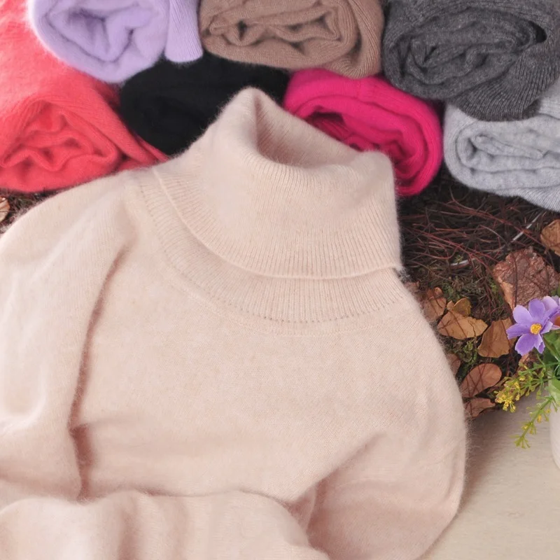 Sparsil Women Winter Warm Turtleneck Cashmere Sweater Women's Plus Size Knitted Wool Sweaters Lady Casual Pullovers Female Tops | Женская