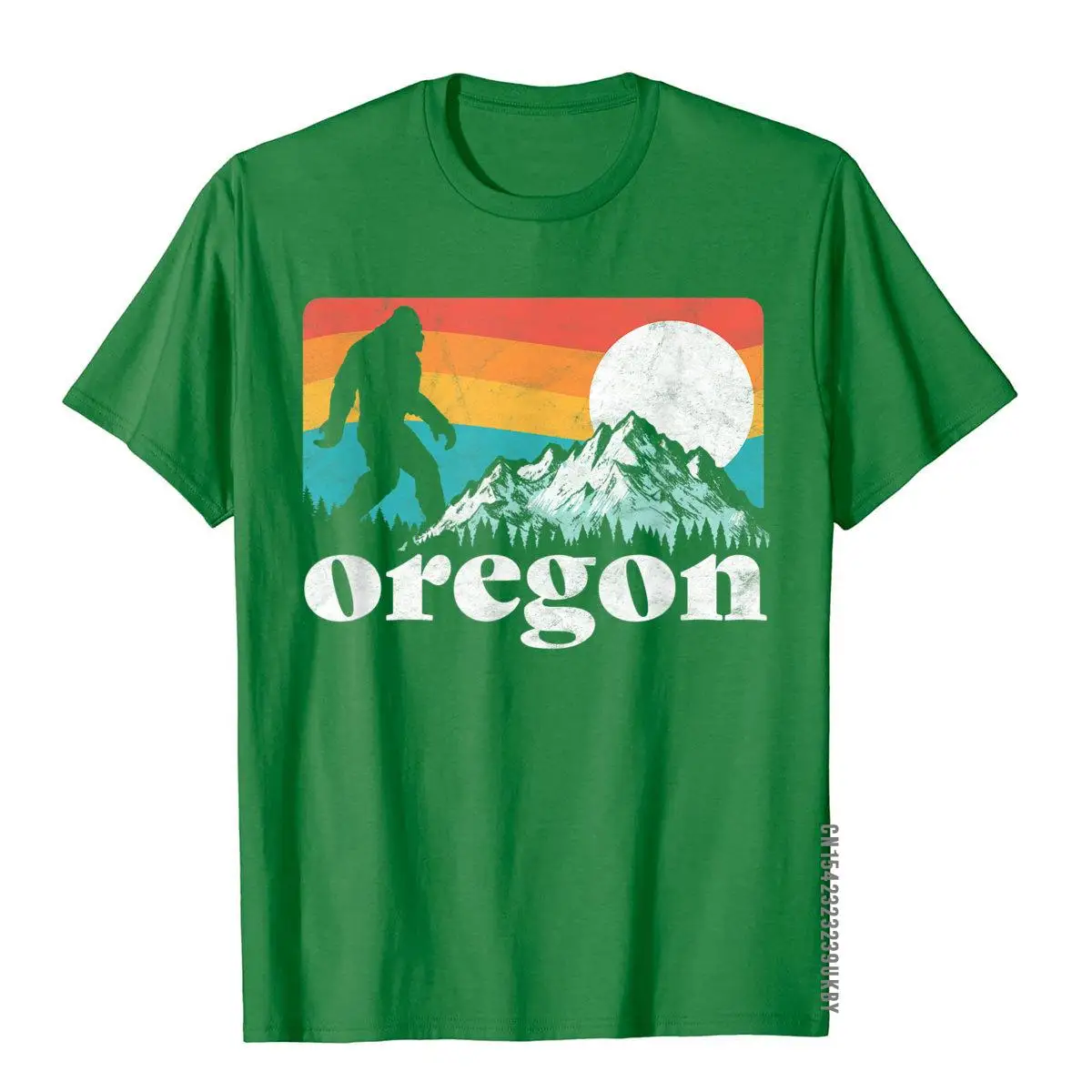 Oregon Pride Bigfoot Mountains 80'S Vintage Nature Design T-Shirt Fitted Mens T Shirt Customized Tops Tees Cotton Preppy Style |