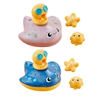 hot sale baby bath toys replaceable nozzle electric water spray fish automatic spray water bathtub pool toys infant water toy