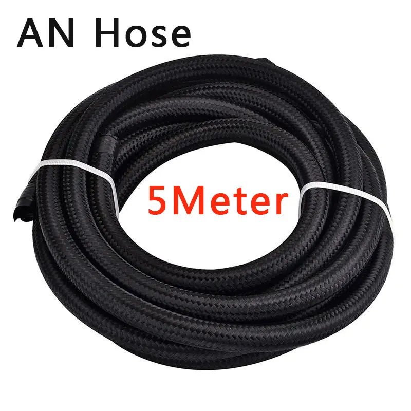 

5M Universal Racing Oil Hose Line AN4 AN6 AN8 AN10 Nylon-Stainless Steel CPE Synthetic RubberFuel Pipe Oil Cooler Hose Oil Tube