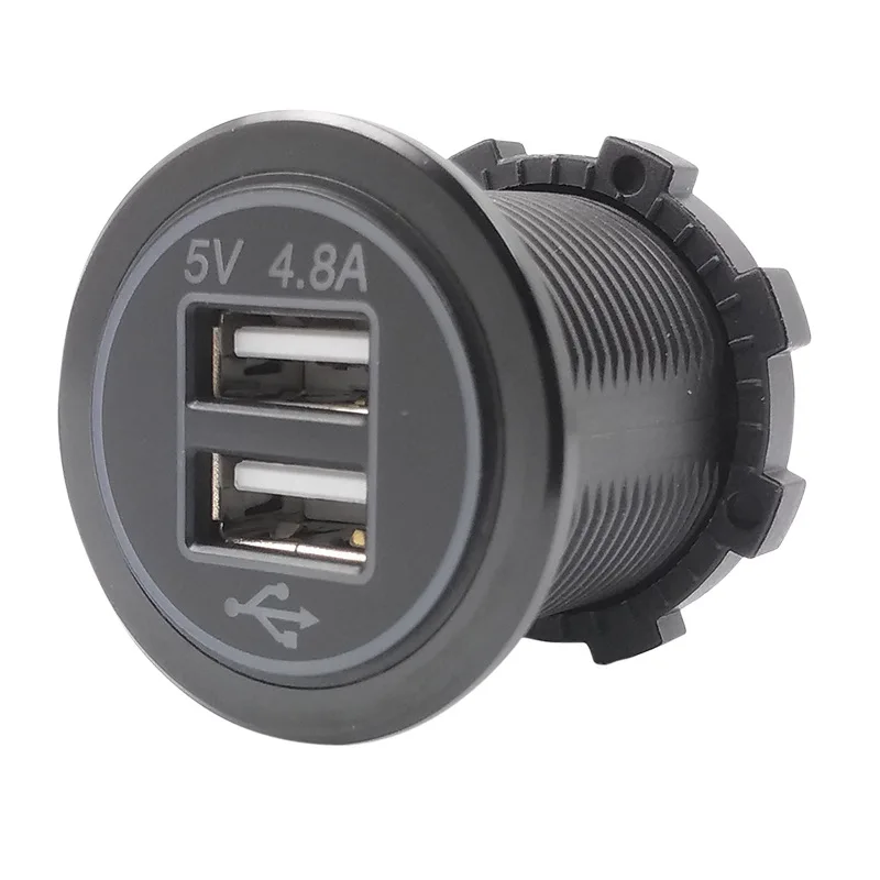 DIY 4.8A двойное зарядное устройство USB водонепроницаемая розетка двойной адаптер