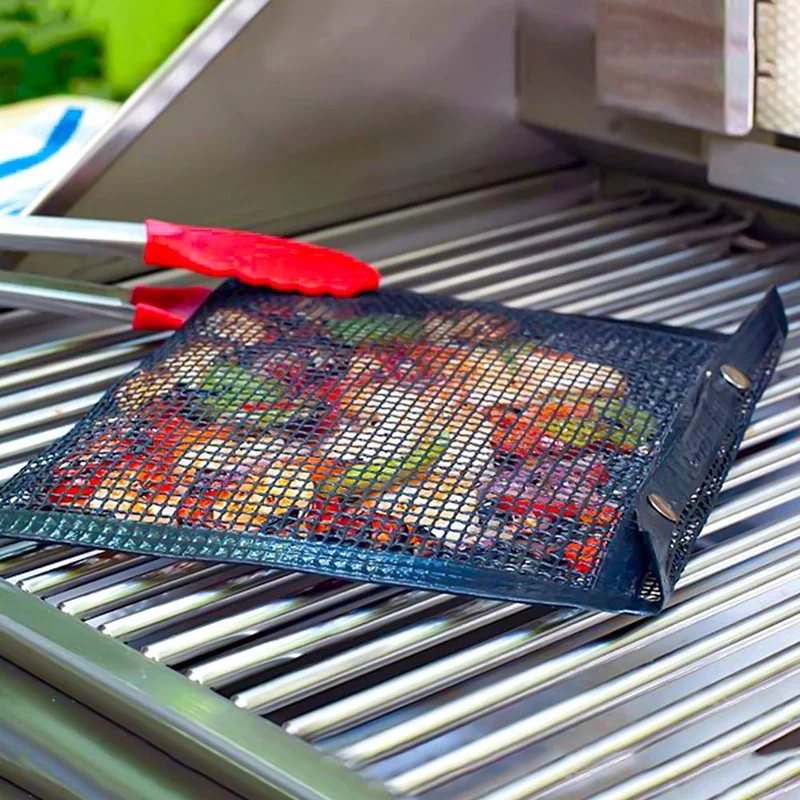 BBQ Grill Mesh Bag Non-Stick Baked Grilling Baking Reusable and Easy To Clean (6 PACK) |