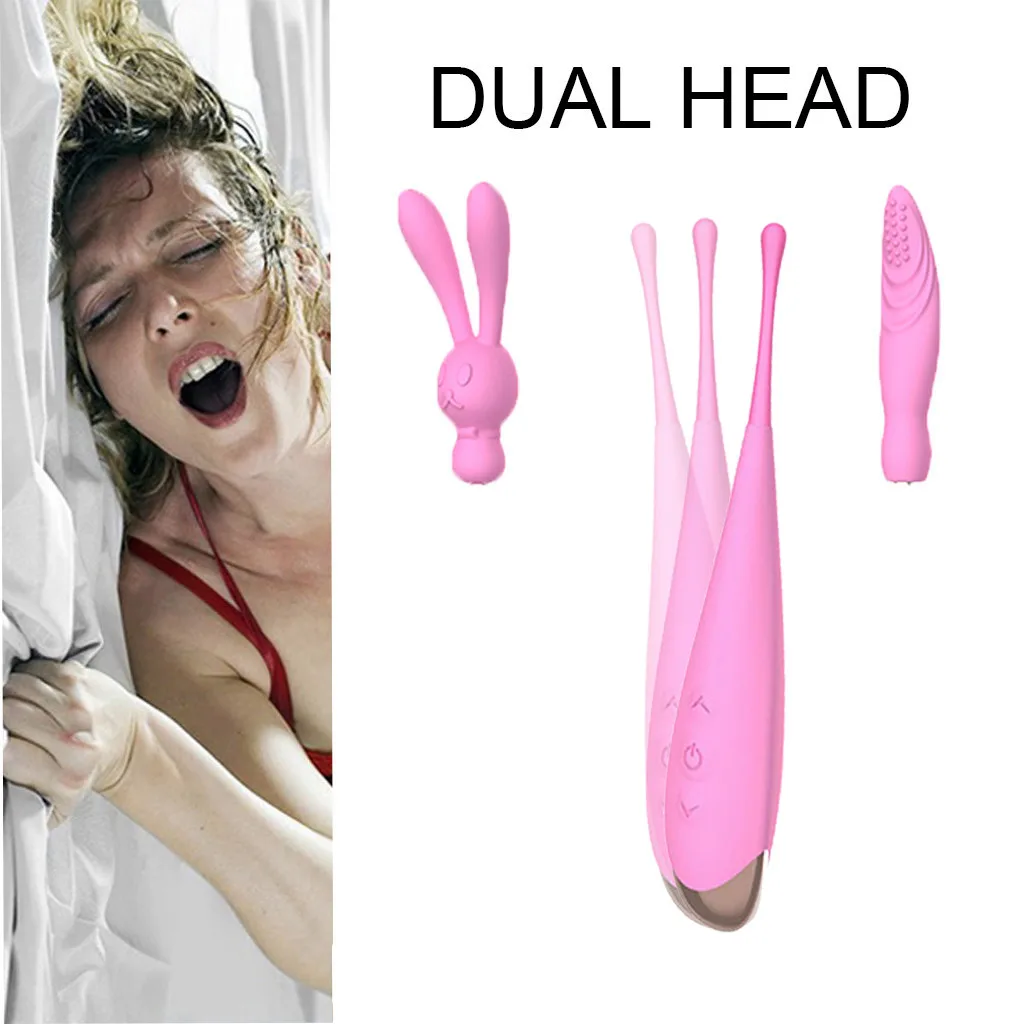 Вибратор с двойной головкой массажер для клитора вибратор точки G