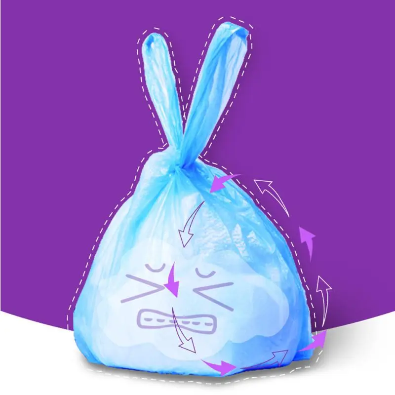 Diaper Rubbish Bag Eco Disposal Nappy Bags With Tie Handles-2 x Packs of 90(Total 180 Disposal Bags