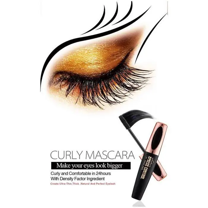 Водостойкая стойкая тушь для ресниц густая длинная не выцветает 10 г красота все