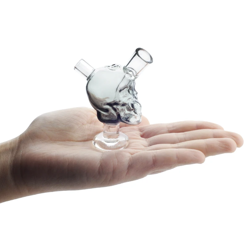 Серый зеленый синий 10-миллиметровый жнец с черепом тупой барботер стеклянная