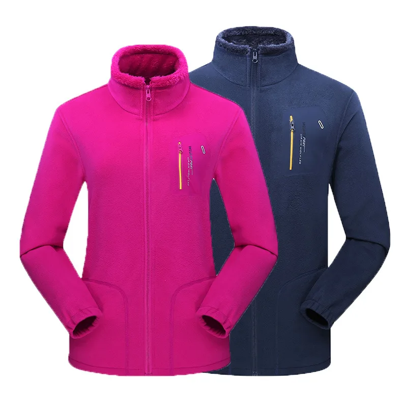 Флисовые куртки осень зима для мужчин и женщин толстое теплое пальто пеших
