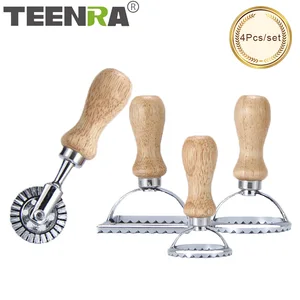 TEENRA нож для Круассанов из нержавеющей стали Ролик Колесо тесто деревянная ручка ножа Нож для теста кухонные инструменты для выпечки