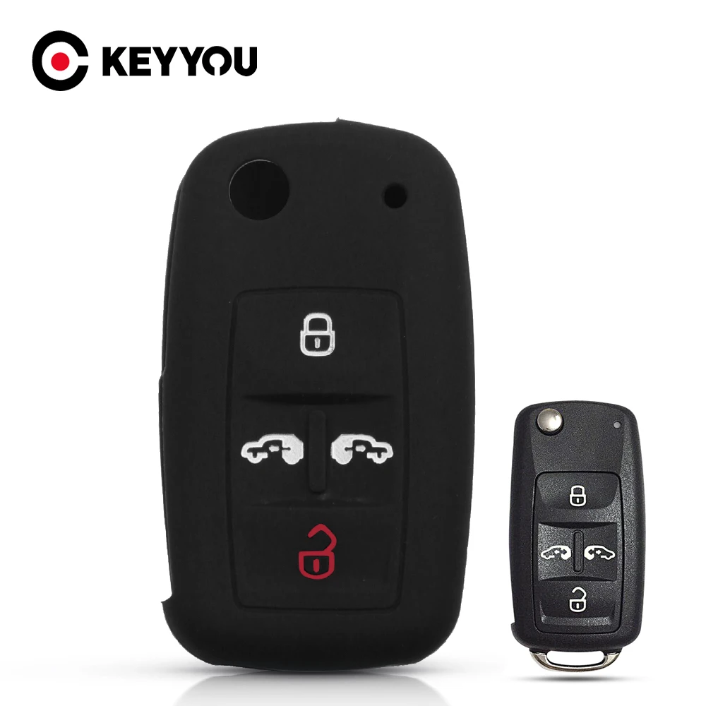 Силиконовый мягкий гелевый резиновый чехол KEYYOU защитный для VW Volkswagen Multivan T5 Sharan