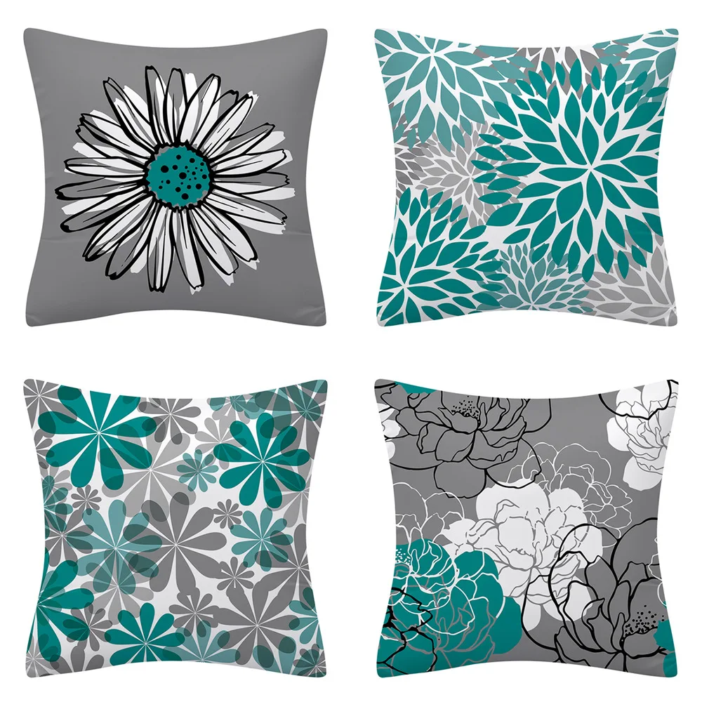 

Pillow Cover 18x18 Daisy Sun Flower Hugging Pillow Case Linen Home Decor Zipper Cushion Sofa Coach Decoration 45x45cm