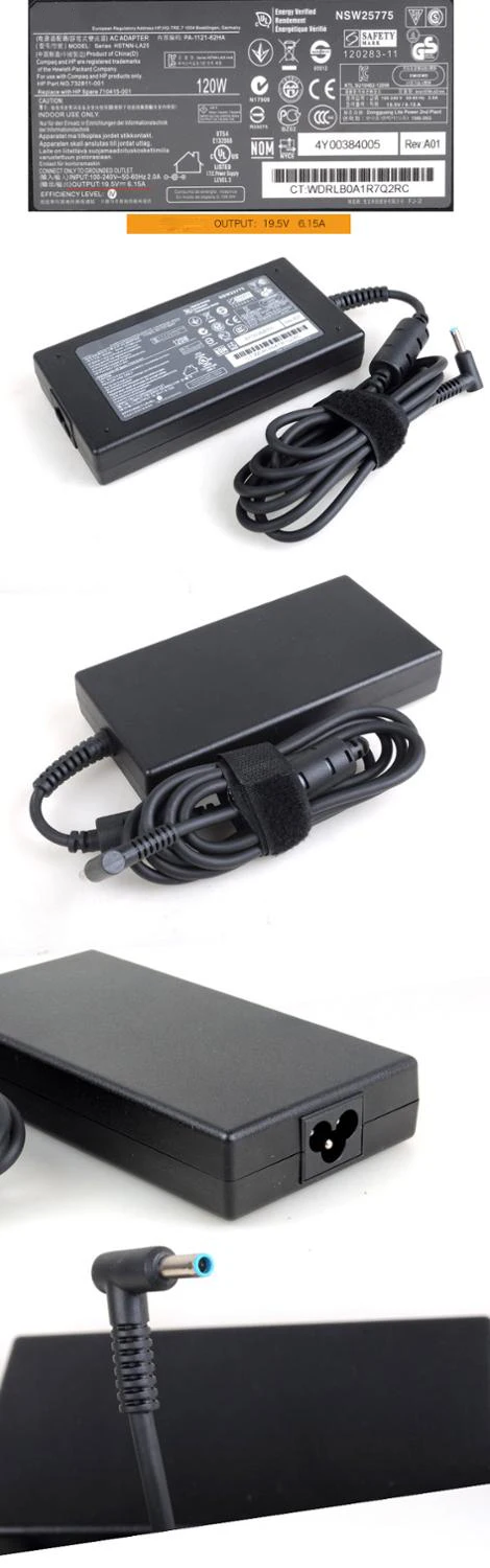 Оригинальное зарядное устройство переменного тока 19 5 в 120 А 732811 Вт для ноутбука HP