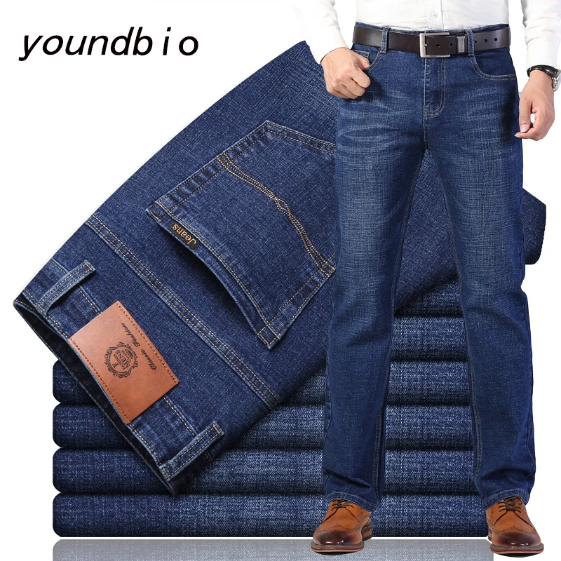 Jeans New 2021 Autumn Cotton Men's Stretch Jeans Classic Style Fashion Casual Business Casual New Style Loose Pants 9536 27-40