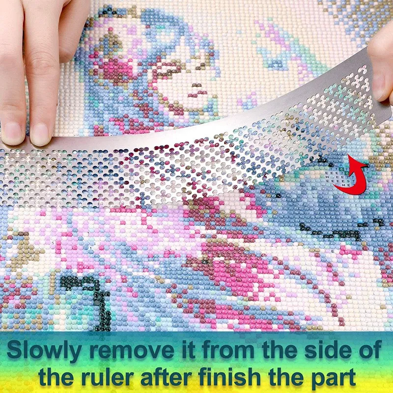 

6 Pieces 5D Diamond Painting Ruler Tool Set, DIY Drawing Ruler,2 Pieces Diamond Painting Fix Tool ,for Painting Supplies