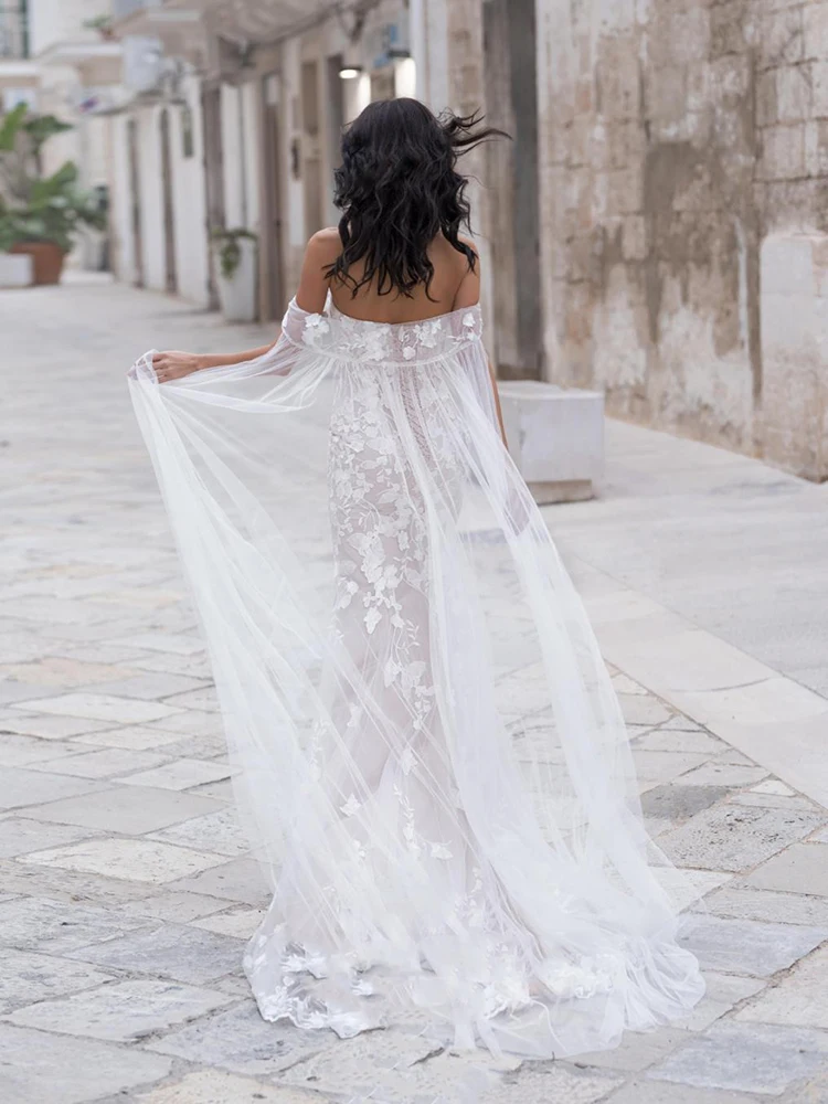 

Hi Shy Bride New simple wedding dress backless sleeveless design chiffon lace bride dresses princess dress plus size tailor-made