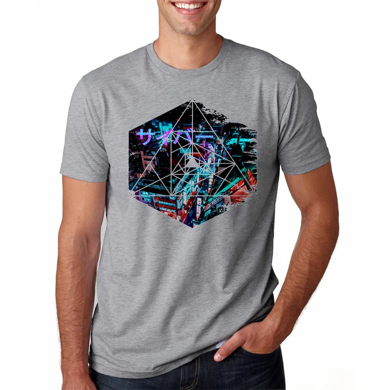 909188 Casual Tshirt Short Sleeve Men T-shirt Gray Cotton Cool Tee Shirt Tops |