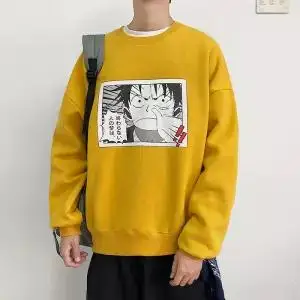 2 5XL длинный рукав Цельный толстовки Япония Harajuku толстовки Мода хип хоп Толстовка Уличная Повседневная Осенняя Толстовка смешные мужские - Цвет: 2