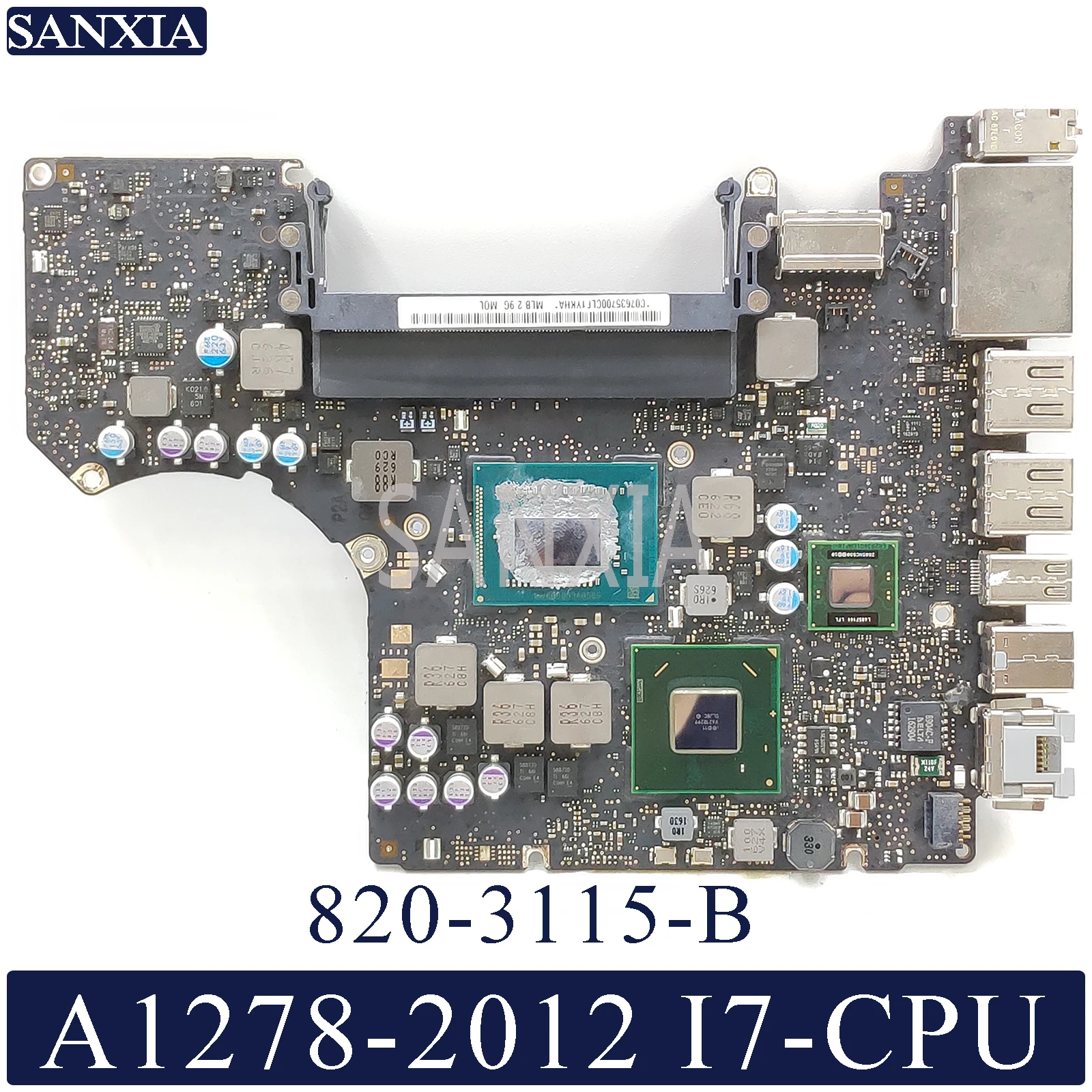 Материнская плата KEFU 820 3115 B для ноутбука Apple MacBook Pro A1278 2012 MD101 MD102 оригинальная