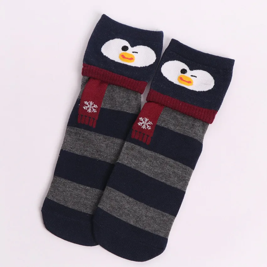 2021 Autumn  Winter Socks New  Straight-Board  Cartoon Series Cat And Dog Cute Christmas Socks In The Middle Cotton Recommended
