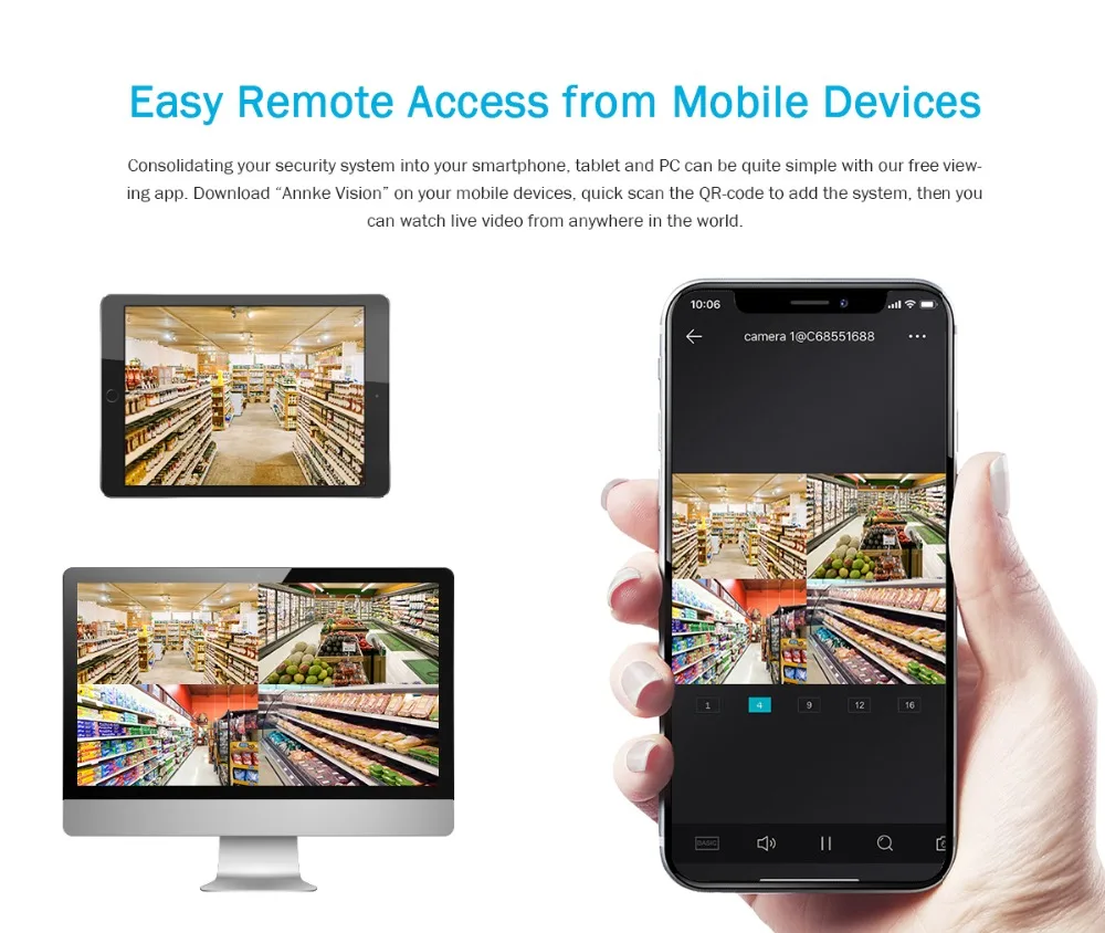 ANNKE 4K 8CH Ultra HD CCTV камера системы H.265 DVR комплект 8 шт. 8MP TVI IP67 уличная домашняя система видеонаблюдения