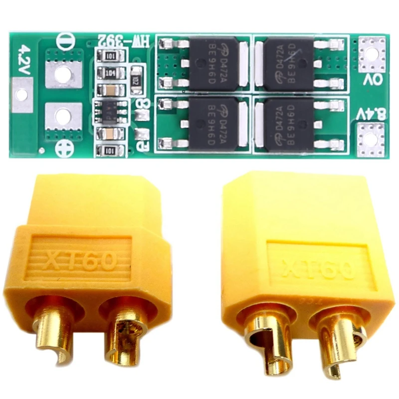 Соединители XT60 комплект из 5 пар с 2S 20A 7 4 V 8 18650 защитная плата для литиевой