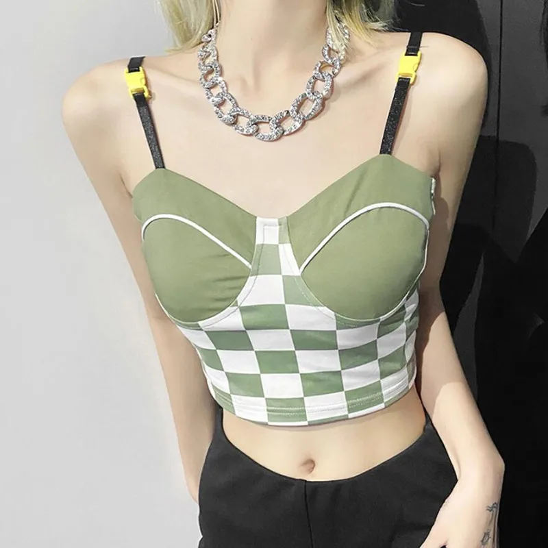 

Fashion Casual Female Camisole Summer New Slim Stretch Wild Basic Female Streetwear Bustier Corset Cropped Top корсет q380