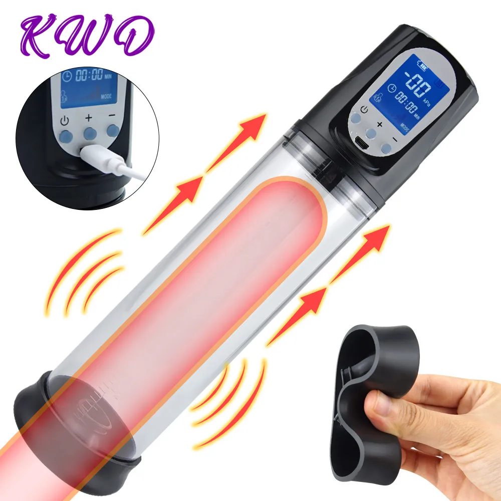 Насос для пениса увеличение мужского t USB Перезаряжаемый вакуумный Электрический