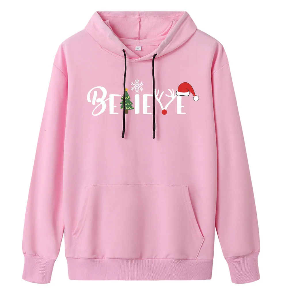 Свитшот SEBOWEL Рождественский для женщин Осенний пуловер с длинным рукавом и