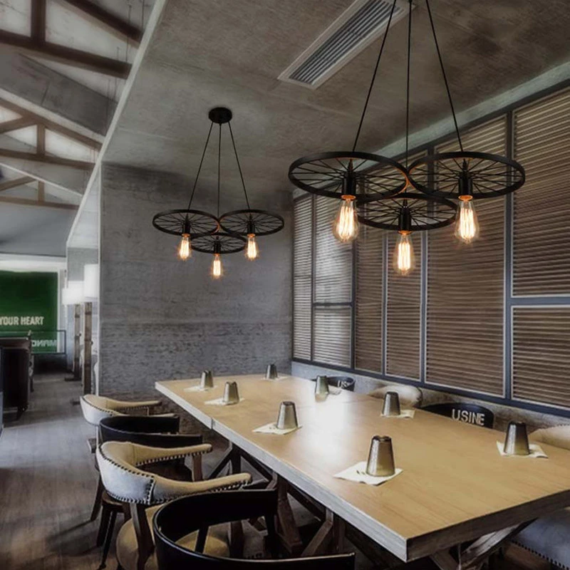 

Vintage pendant light fitting American style Rope drop lamp lustre Antique Edision bulb suspension light for Dining room pendant
