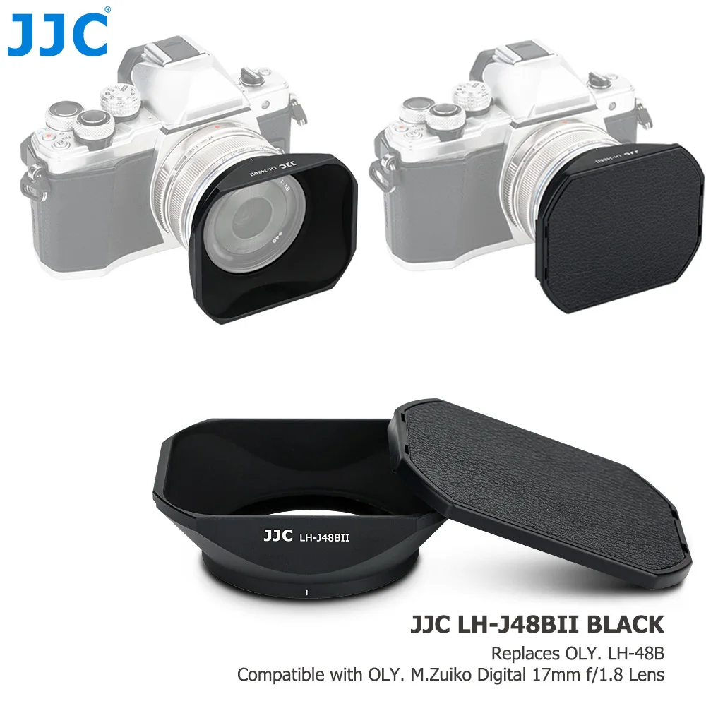 Прочная металлическая защитная бленда JJC для объектива Olympus M.Zuiko Digital 17 мм f/1 8