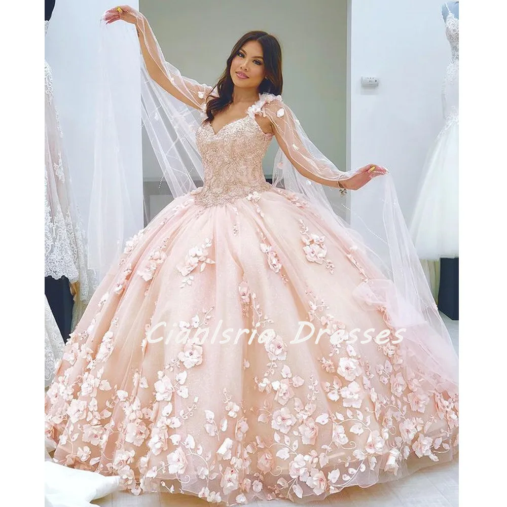 

Quinceanera Dresses Appliques Ball Gown Puffy Sweet 16 Dress Corset Back Vestido 15 Anos Festa Graduation Party Gowns