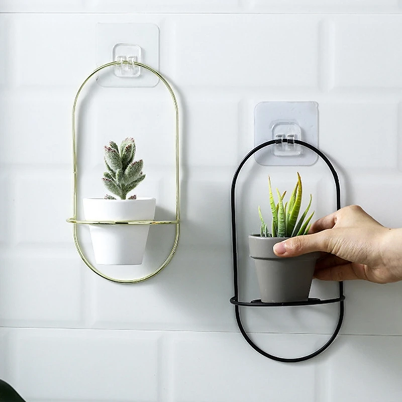 Новые 2 шт. керамические горшки современные настенные цветочные с металлическими