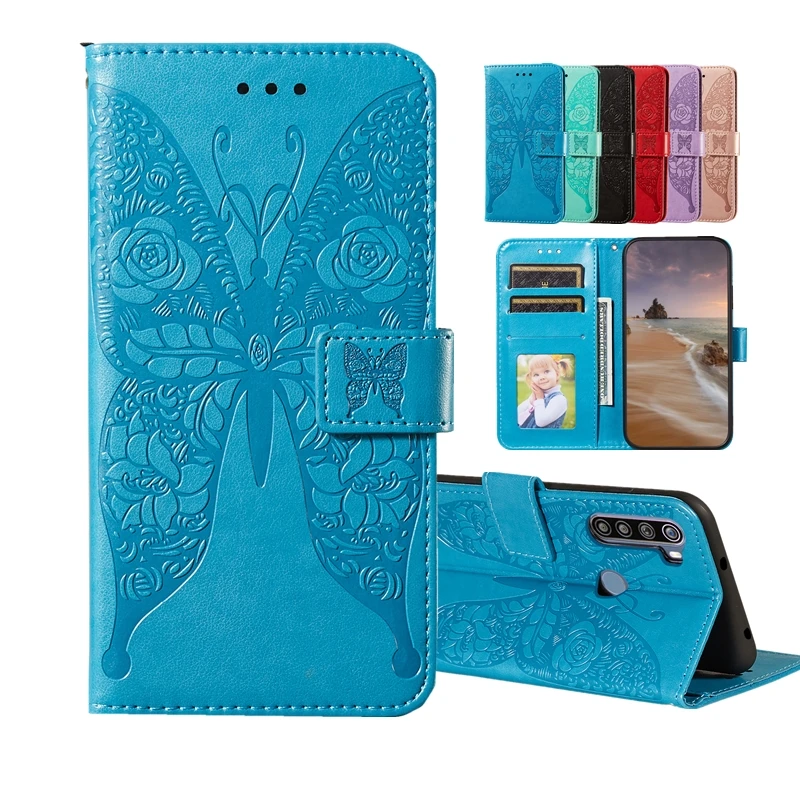 

New Brand Luxury Fashion Phone Cover For Xiaomi 6 7A Note 7 8 8T Pro Butterfly Wallet Flip Mobile Phone Case