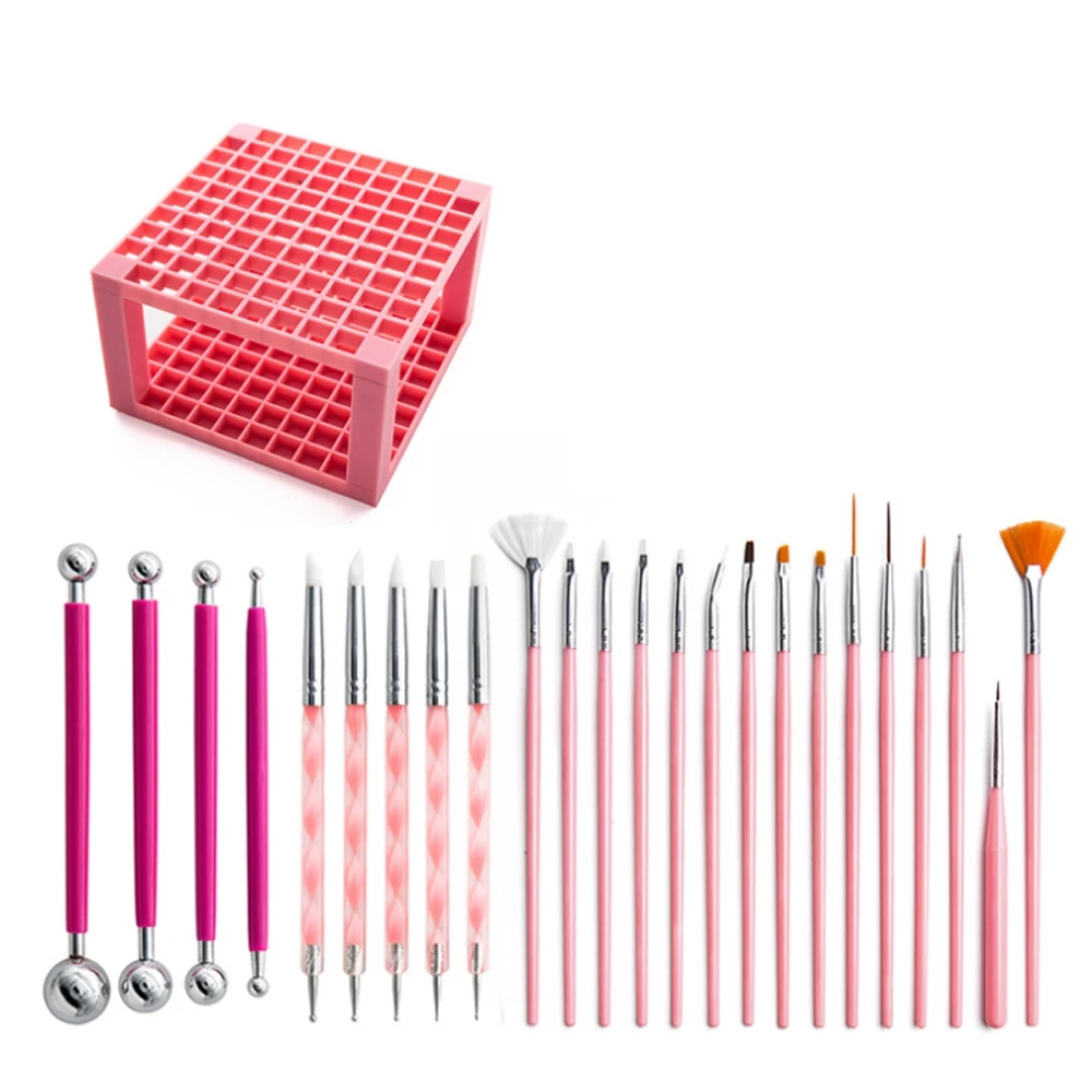 

25Pcs Mandala Dotting Tools Set Ball Stylus Brush Pen Holder for Painting Rock Coloring Drawing Drafting Art Supplies