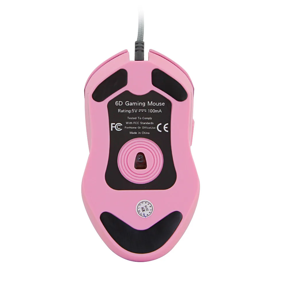 Pink Office Mouse USB Ergonomic Optical Mause 6 Button Wired Gaming Mice 3200DPI Computer Silent with LED Light For Laptop | Компьютеры и