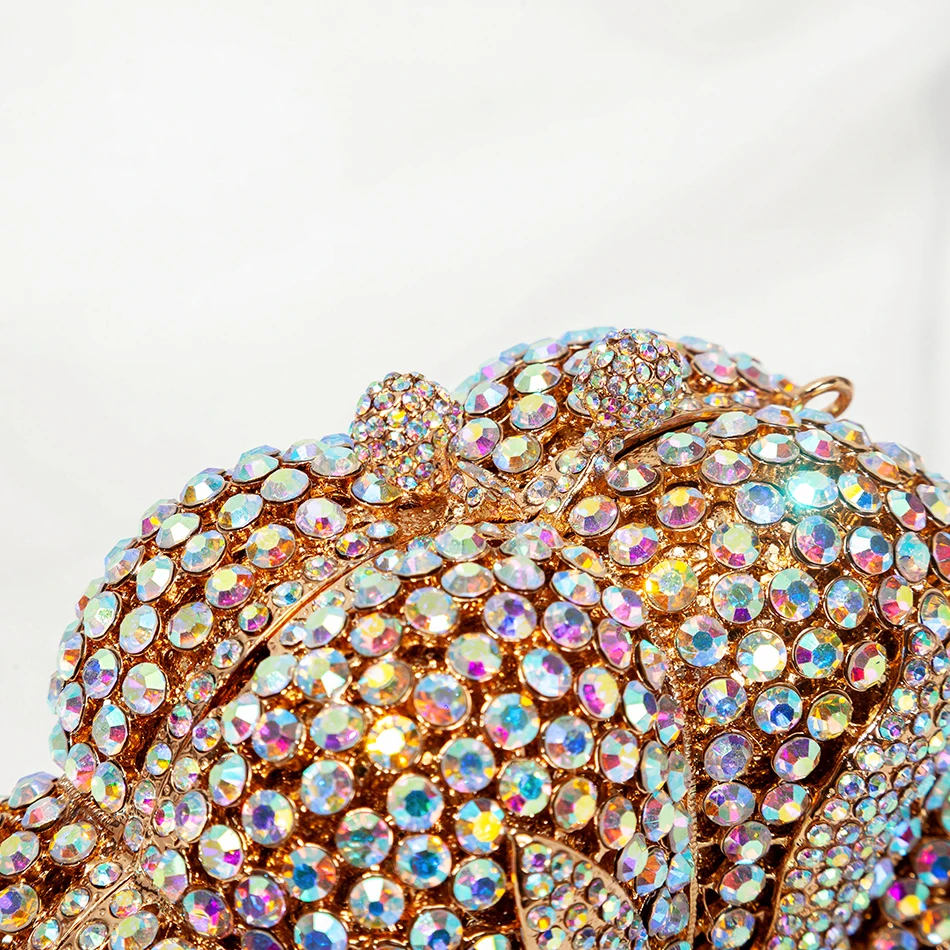 Вечерние клатчи с бриллиантами в виде тыквы для свадебной вечеринки женские