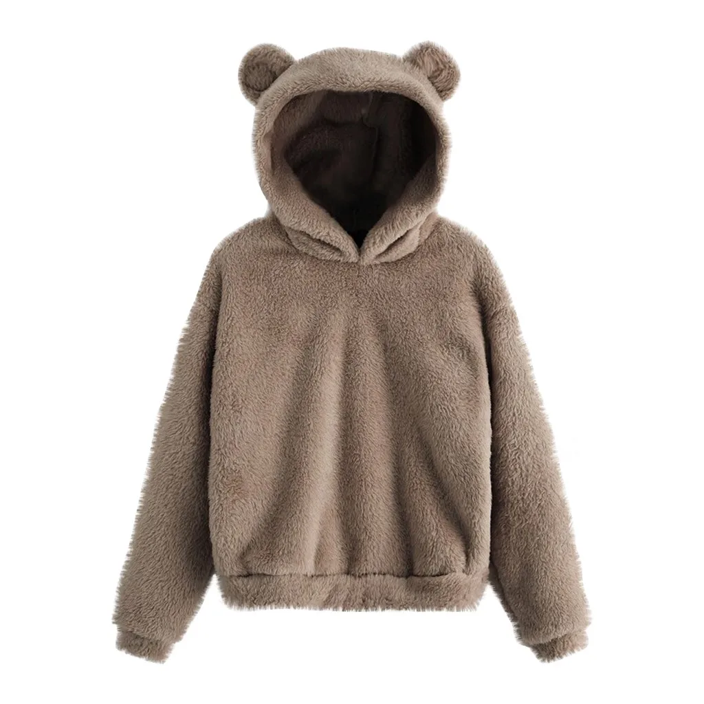 Женская Толстовка Sudaderas флисовая толстовка с длинным рукавом теплая капюшоном в