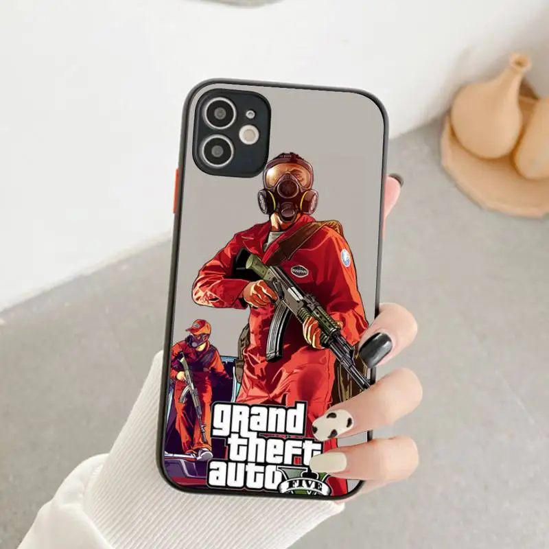 FHNBLJ Rockstar gta 5 Grand чехол для телефона iPhone X XR XS 7 8 Plus 11 12 13 pro MAX 13mini прозрачный матовый