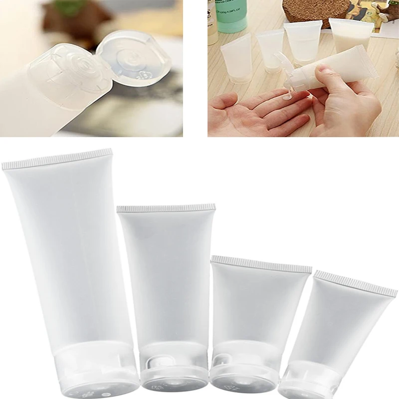 

5 Pcs Empty Tubes Cosmetic Cream Travel Lotion Containers Bottle Suitable for Portable Lotion/ Cream/ Cleanser/ Toothpaste