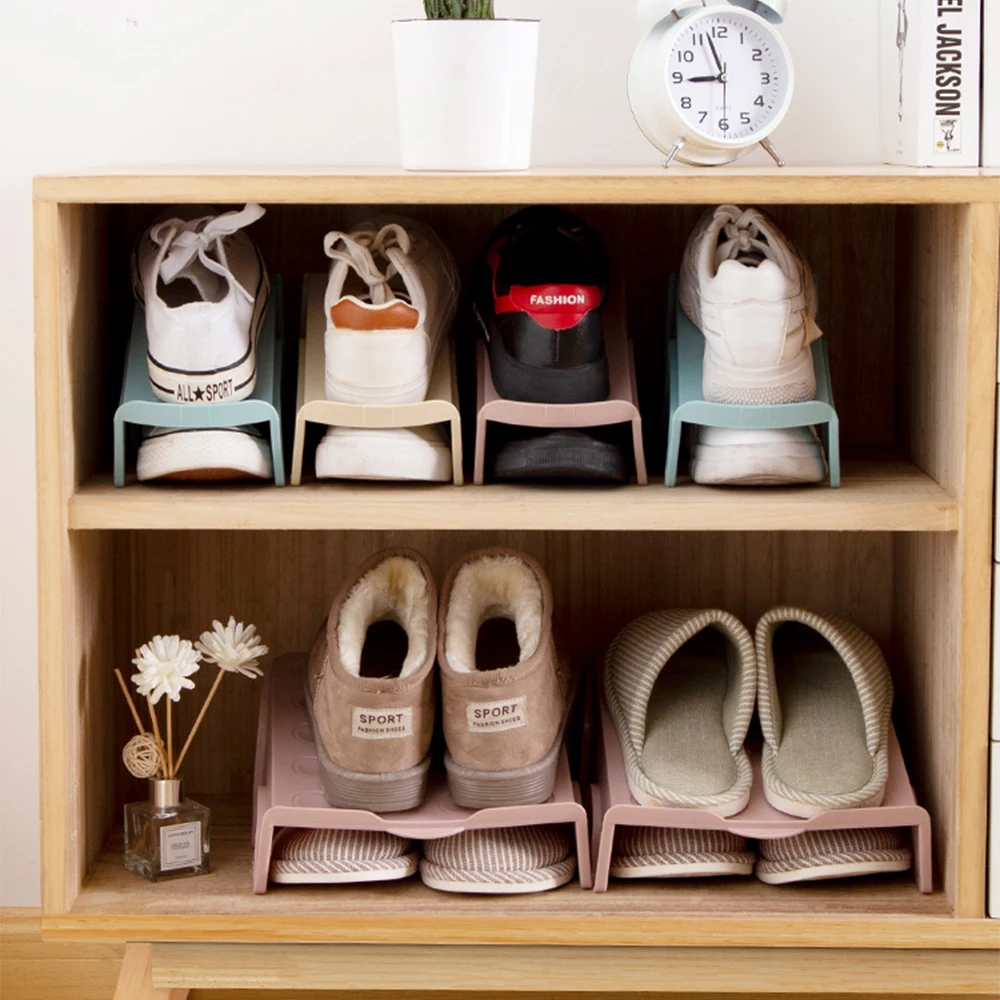 Обувь стеллаж хранение обуви двухслойная держатель для дома портативный шкаф