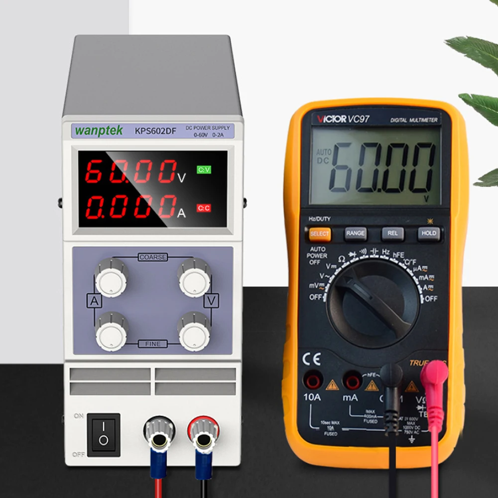 

KPS602DF Adjustable High Precision DC Power Supply Output 0-60V 0-2A AC110/220V