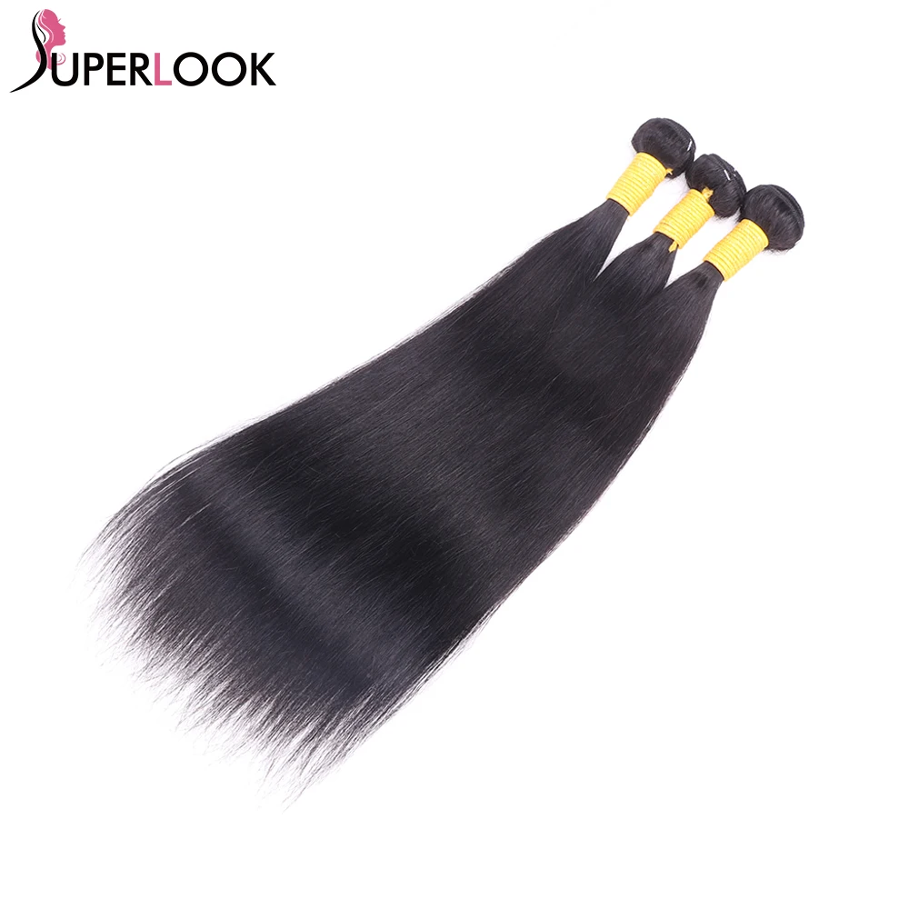 Peruvian Straight Human Hair Bundles Weave Bundles Non-Remy Hair Extension Buy 1 Piece Dark Black Straight Hair Bundle 100G/Pcs