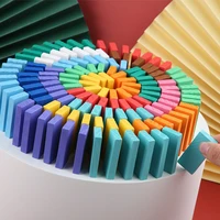 120pcsset rainbow wood domino blocks jigsaw toys for children montessori early learning dominoes games educational toys gift
