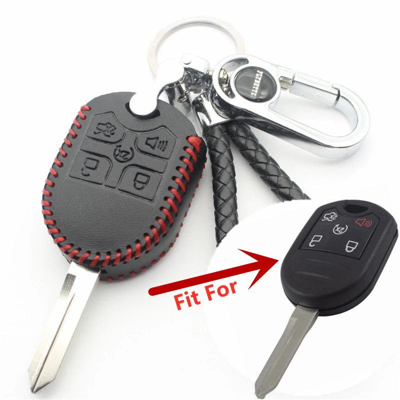 Чехол FLYBETTER из натуральной кожи для дистанционного ключа с 5 кнопками Ford