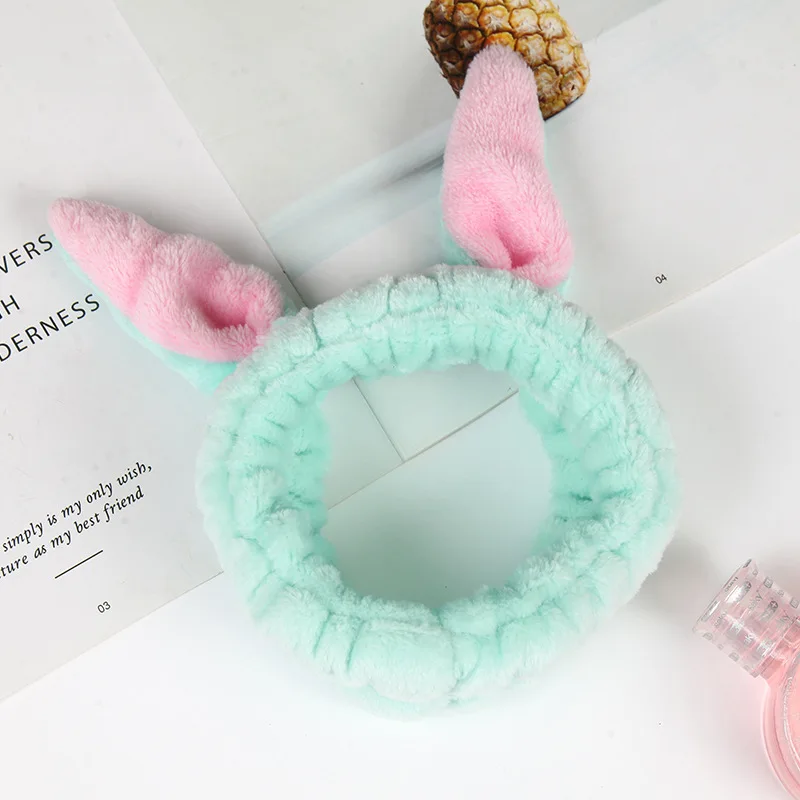 Новая мягкая лента для волос с кроличьими ушками милая Женская головной убор