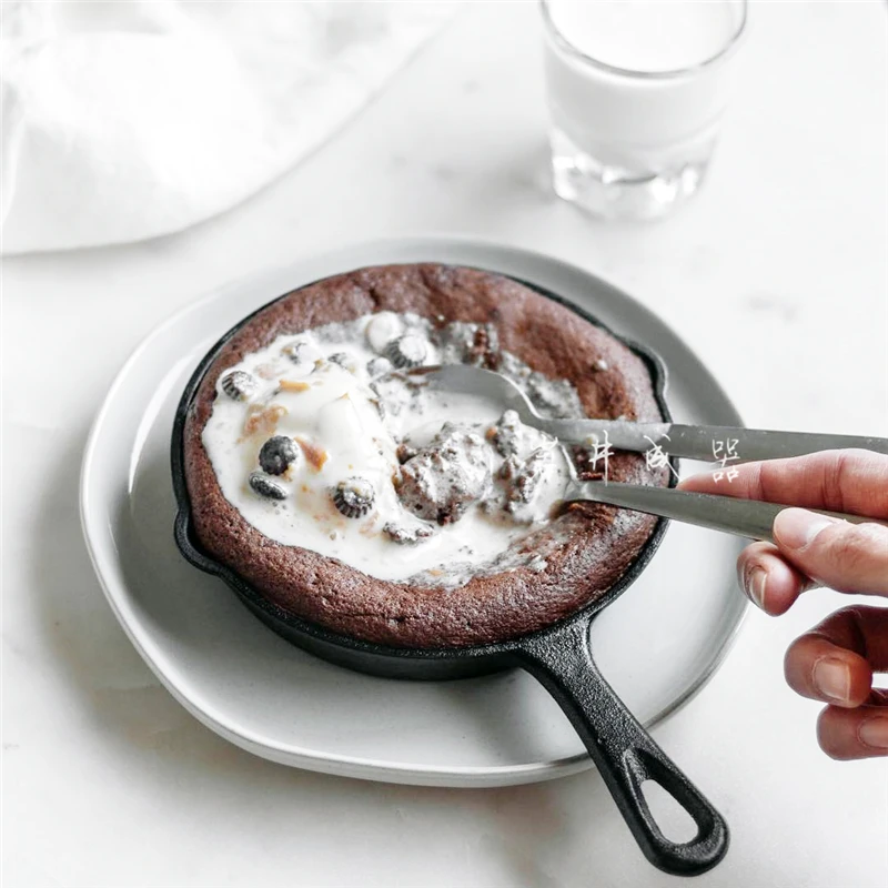 Чугуна с антипригарным покрытием 16/20 см сковорода длинной ручкой для жарки