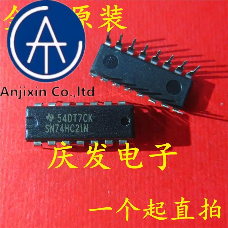 

10 шт., 100% оригинальные новые Φ SN74HC21N 74HC21 DIP14, прямая вилка