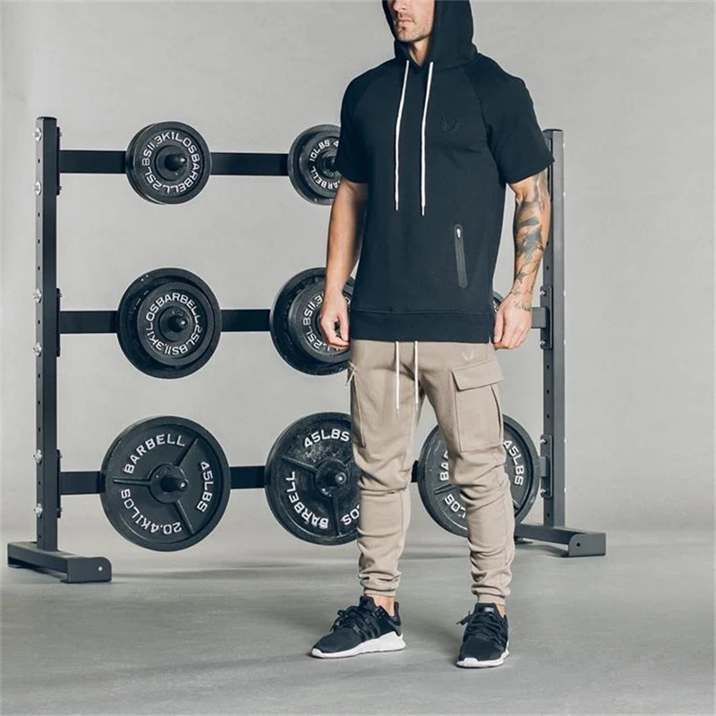 Мужские спортивные штаны для спортзала тонкие облегающие джоггеры повседневные брюки бодибилдинга и